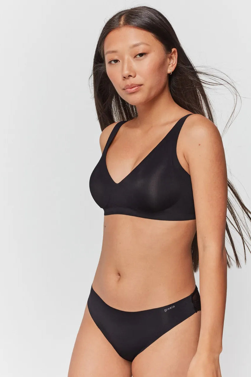 Krūšturis bezvīļu PUSH-UP melna krāsā 1/10011 Gisela*